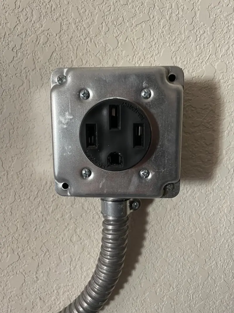NEMA 14-50 outlet installed for Electrical Panel Upgrade in Wellsville